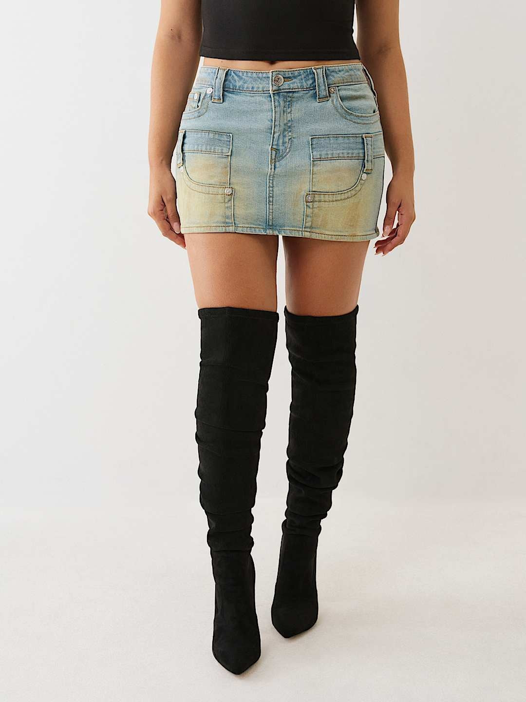 True Religion Skirt Carpenter Sadie Mini Winter Breeze