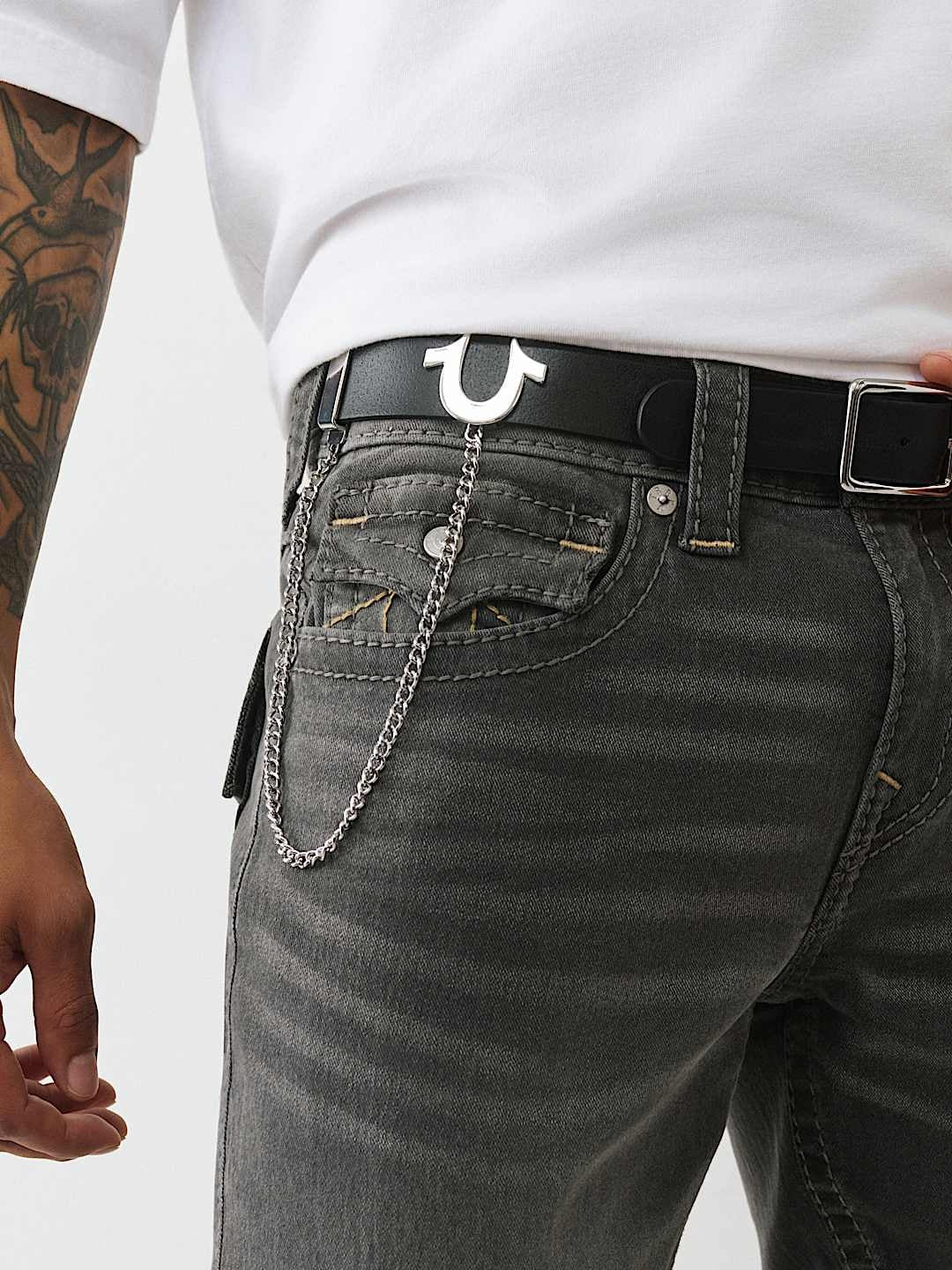 True Religion Hs Chain Belt Jet Black