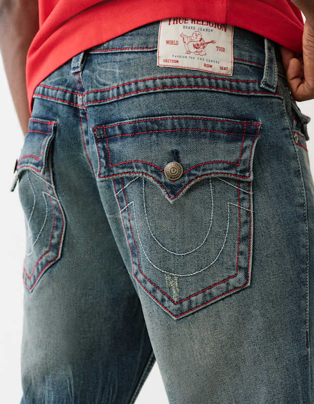 True Religion Ricky Sn Flap 34in Street Lights Dark Wash
