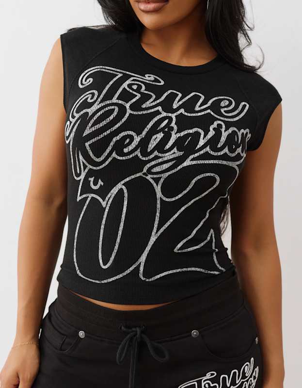 True Religion Hoodie Tr Shrunken Zip Jet Black