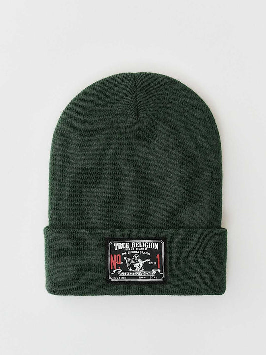 True Religion Concert Patch Beanie Green Gables