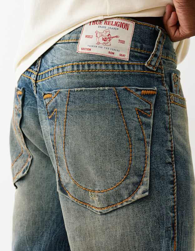 True Religion Rocco Big T No Flp Ovrsized Hs Street Lights Dark Wash