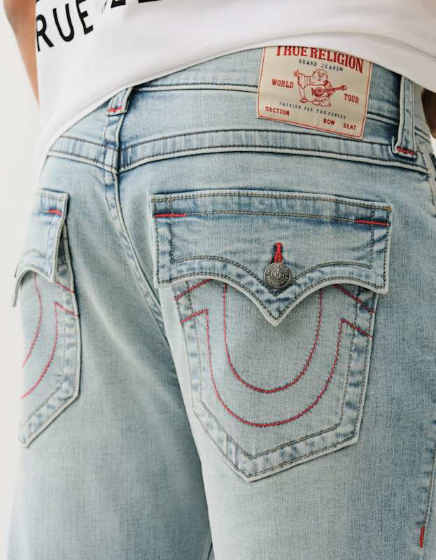 True Religion Billy Sn Flap 34in Beach Trail Light Wash