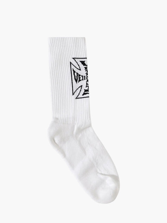 Vetements Socks Biker Cross Logo White-Black