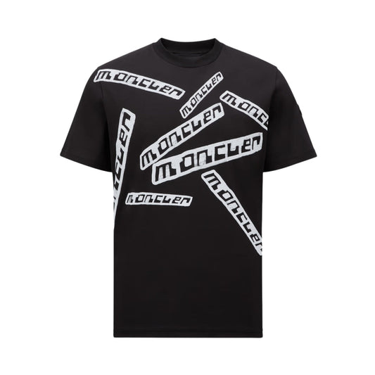 Moncler T-Shirt Multiple Logo Black