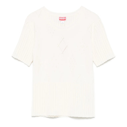 Kenzo T-Shirt Ladies Knitted Off-White
