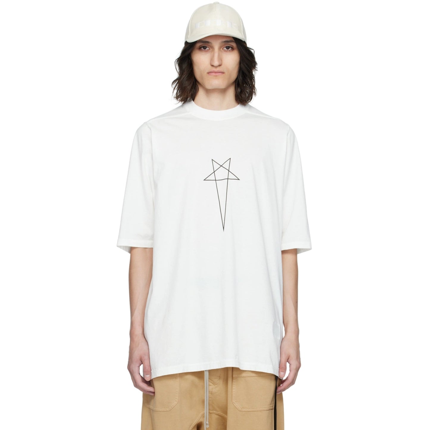 Rick Owens T-Shirt Pyramid Logo White