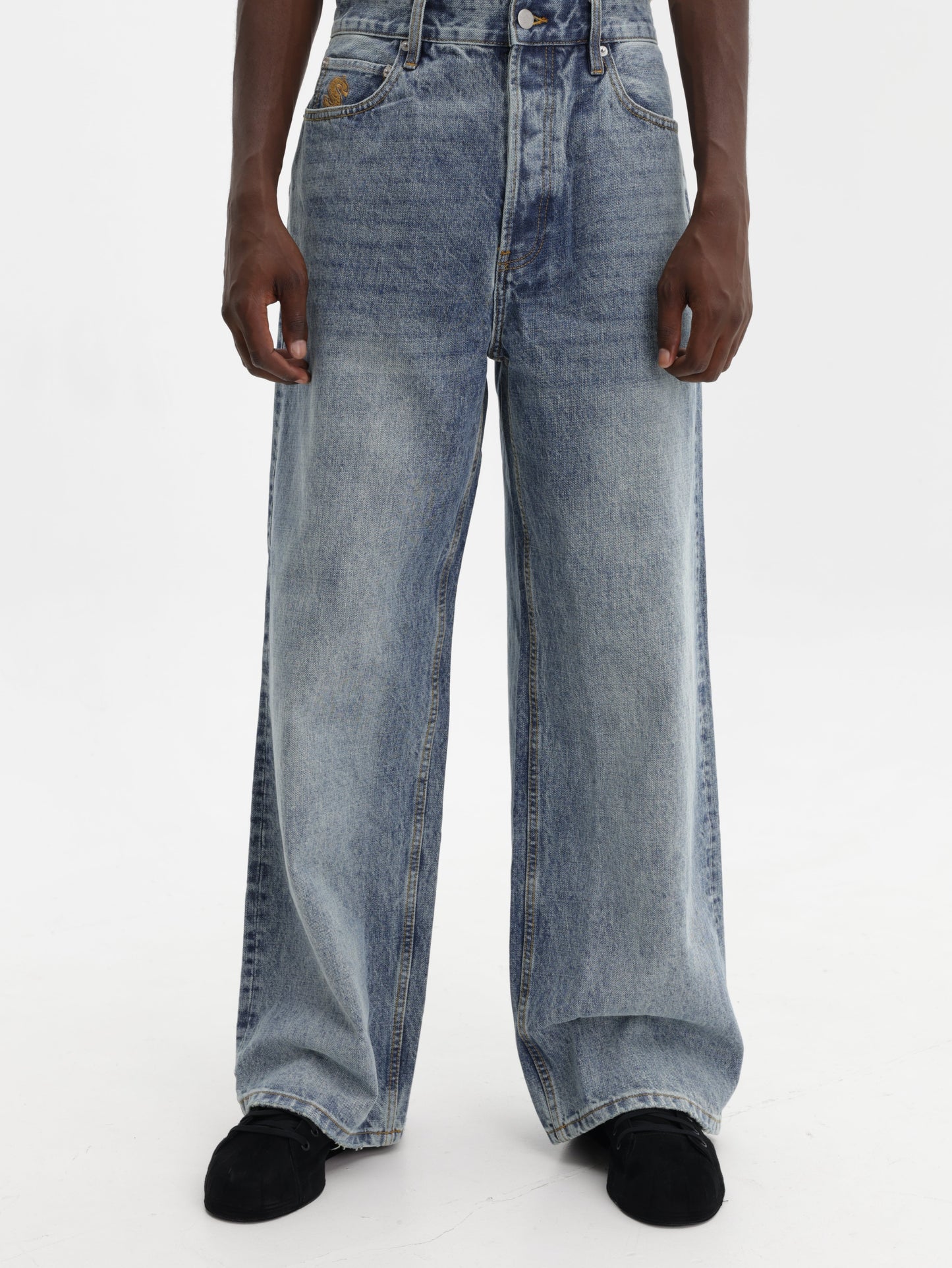 Billionaire Boys Club Astro Wide Leg Denim Pants Blue