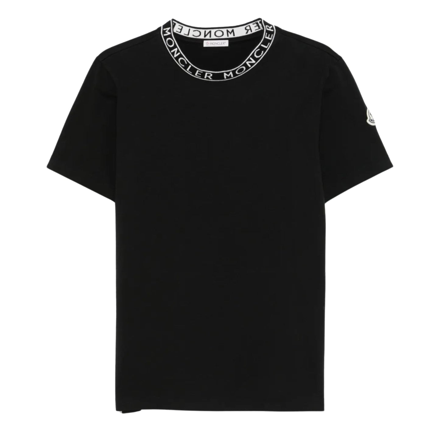 Moncler T-Shirt Neck Logo Black