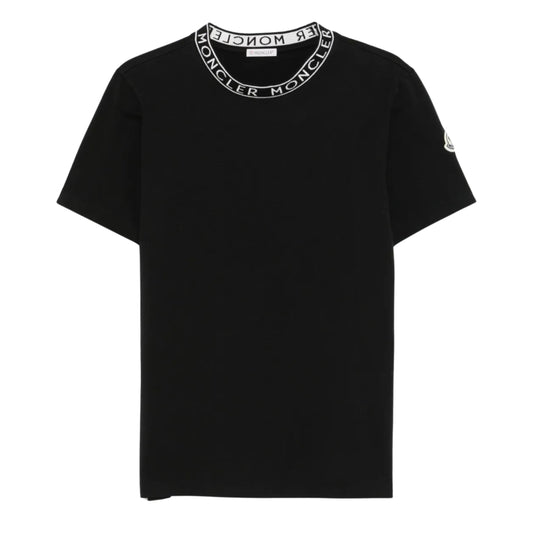 Moncler T-Shirt Neck Logo Black