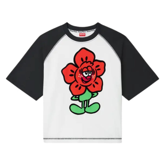 Kenzo T-Shirt Ladies Flower Black-White