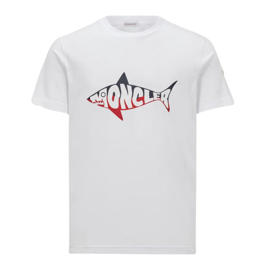 Moncler T-Shirt Shark Logo White