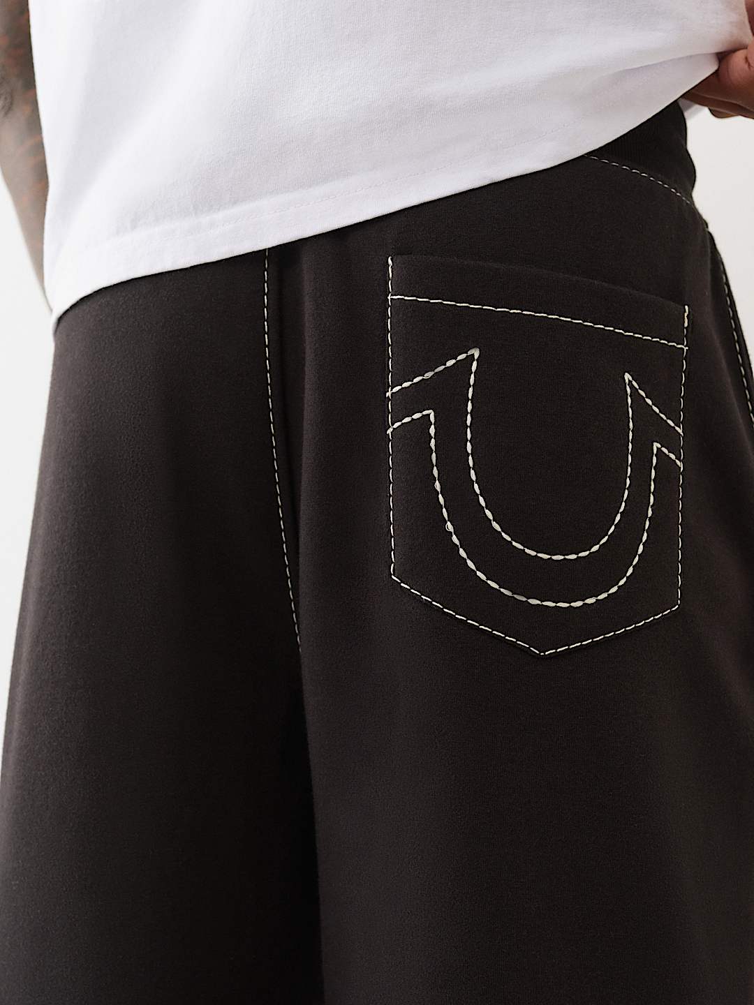 True Religion Sweatpants No1 Baggy Big T Jet Black