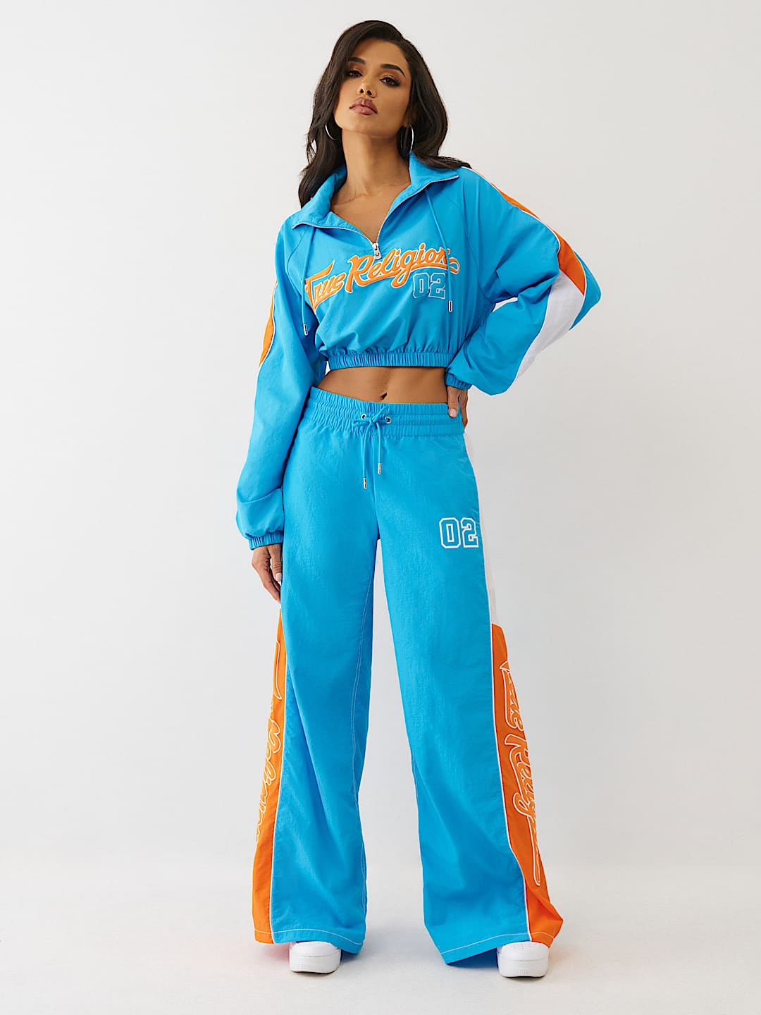 True Religion Sweatpants Color Block Nylon Blithe