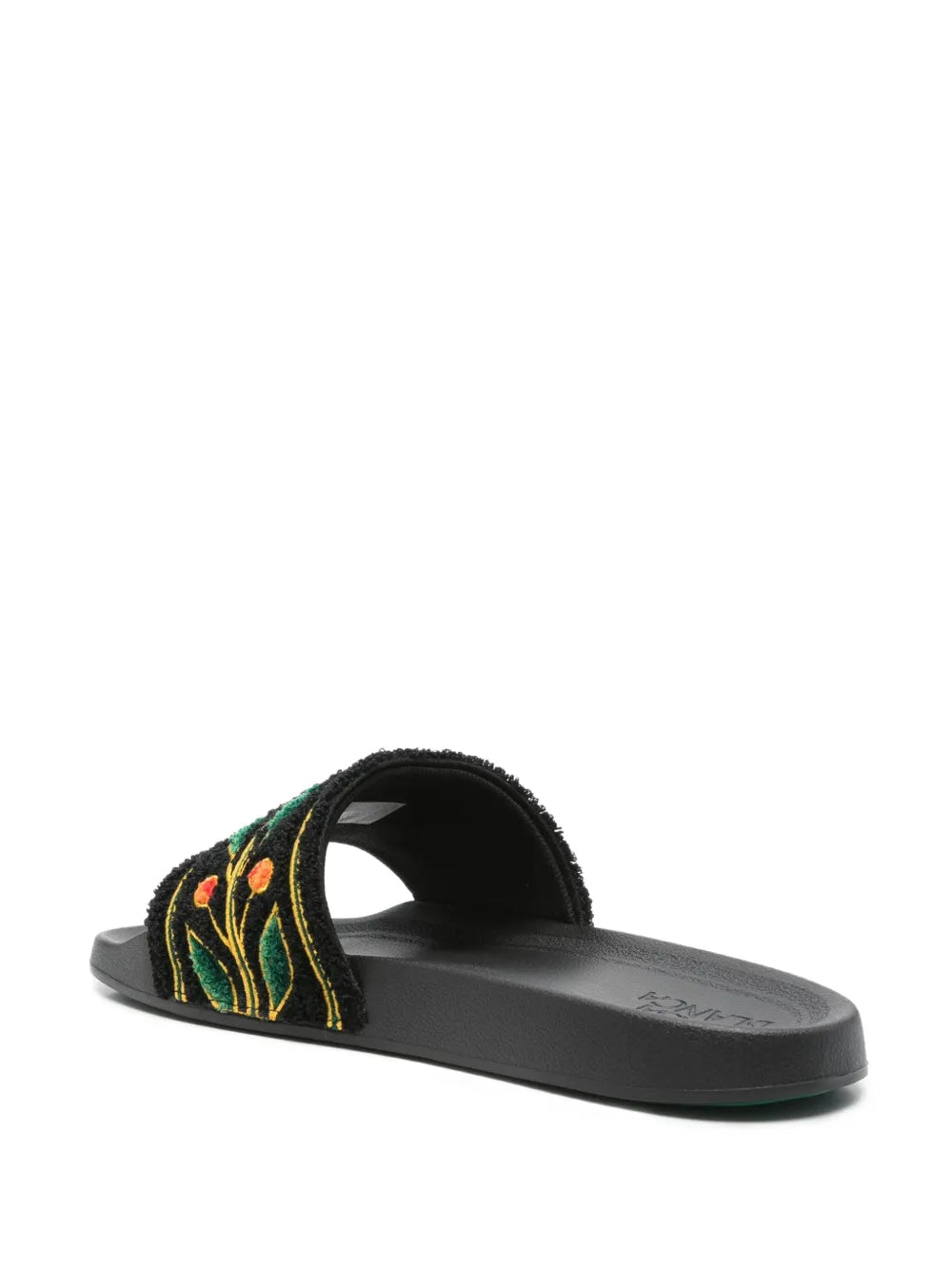 Casablanca Csl12 Embroidered Terry Slider Black