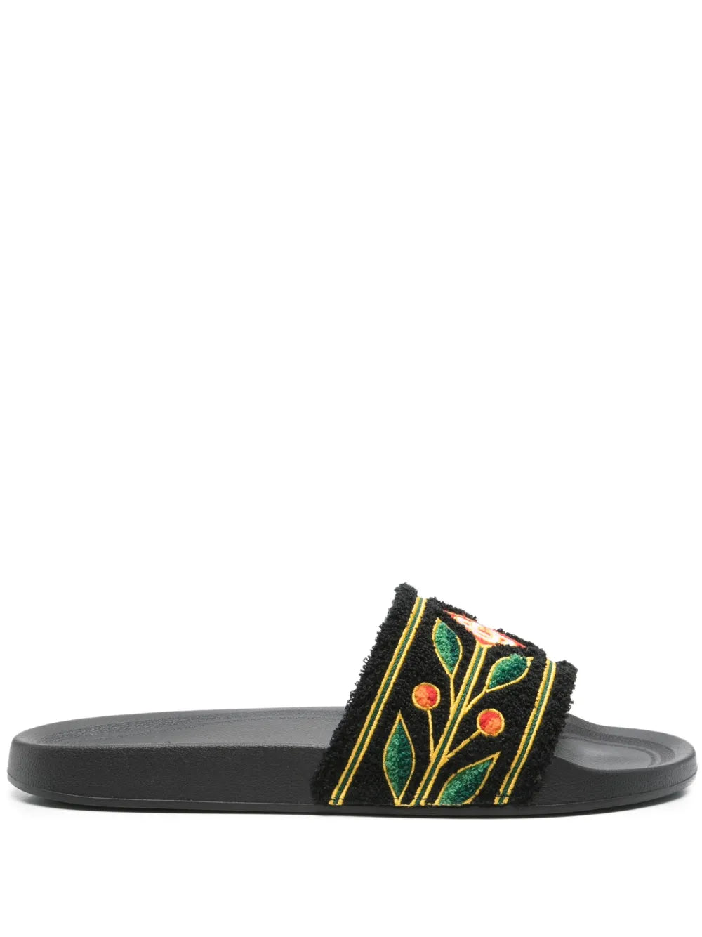 Casablanca Csl12 Embroidered Terry Slider Black